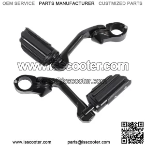 1-1/4" Long Angled Adjustable Highway Foot Pegs Rest Mount Kit For Harley Honda (For: Harley-Davidson)