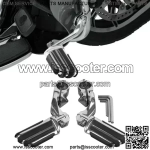 1-1/4" Short Angled Highway Foot Pegs Mount Fit For Kawasaki VULCAN VN400 VN800 (For: Harley-Davidson)