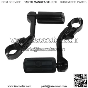 Black 32mm 1.25" Long Angled Highway Engine Guard Foot Pegs Rest Fit For Harley (For: Harley-Davidson)
