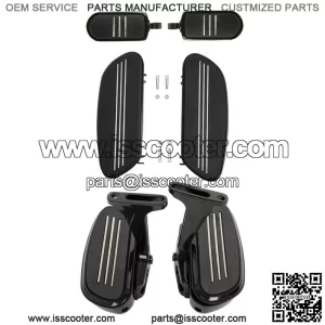 Black Driver Passenger Floorboard Footpegs Fit For Harley Electra Glide 93-23 22 (For: Harley-Davidson)