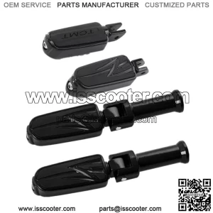 Black Driver Passenger Footpegs Bracket Fit For Harley Softail Standard 18-23 22 (For: Harley-Davidson)