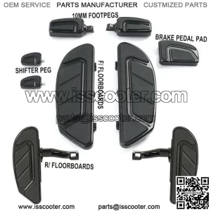 Black Floorboard Foot Board Brake Shifter FootPeg Fit For Harley Touring 93-23 (For: Harley-Davidson)