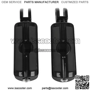 Black Front Rider Footrests Foot Pegs Fit For Harley Low Rider Street Bob 18-23 (For: Harley-Davidson)