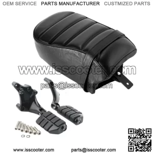 Black Passenger Pillion Seat & FootPeg Fit For Harley Sportster XL883 1200 16-23 (For: Harley-Davidson)