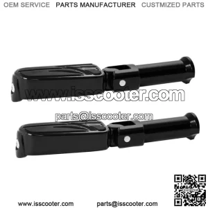 Black Rear Footpegs Rest Brackets Fit For Harley Softail Deluxe Street Bob 18-23 (For: Harley-Davidson)