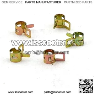 Piezas de la motocicleta 5 piezas Motocicleta Scooter vehculo vehculo todo terVehculo Kart Lnea de combustible Manguera Tubo Tubo de agua Tubo de aire Tubo de aire Clips de resorte Abrazader