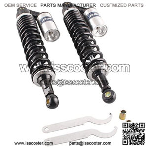 Pair Motorcycle 15 3/4 Inch 400mm Rear Air Shock Absorbers for 150cc~750cc Karting Scooter ATV Suzuki Honda Kawasaki