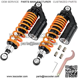 12.5Inch 320mm Universal Motorcycle Air Shock Absorbers Rear Suspension Compatible with Honda CB Gokart 2PCSOrange