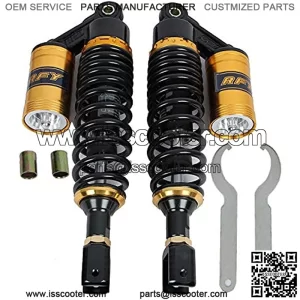 Motorcycle Shock Motorcycle Rear Shocks ATV Shocks Absorber 13.4"/340mm Rear Suspension for Honda Kawasaki Suzuki ATV Go Kart Scooter Dirt Bike 125cc 110cc 2pcs (Black & Gold)