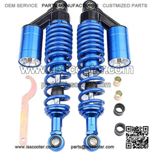 1 Pair 320mm Rear Air Shock Absorbers Fits GY6 Scooter Electric Scooter ATV Go Kart Quad Dirt Sport Bikes Universal Motorcycle - Blue