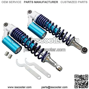 375mm Pair Motorcycle Air Shock Absorber Round Hole Universal Compatible For Honda Yamaha Kawasaki Suzuki ATV Go Kart