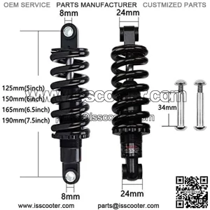 Bike Spring Shock Absorber MTB Bicycle Soft Tail Suspension with Bushing and Screw