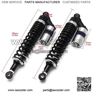 380mm 15" 8mm Spring Universal Motorcycle Air Shock Absorber Rear Suspension ATV Quad Scooter Dirt Bike For CBR600 CBR400 CB500 YZF XC EXC XCF,+