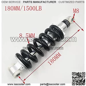 Rear Suspension Shock 100 125 150 160 170 180 190 210MM for 47cc 49CC Super Minimoto ATV Quad Electric Scooter Pocket Bike (Color : 180MM (1500LB))