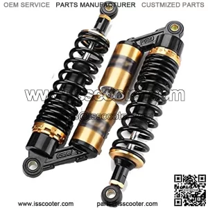 Motorcycle Suspension Strut Pair Universal 280/320/340360/380mm Motorcycle Air Shock Absorbers Rear Suspension Fit For ATV Scooter Dirt Pit Street Bike Motorcycle Shock Absorber ( Color : 380mm Gold )