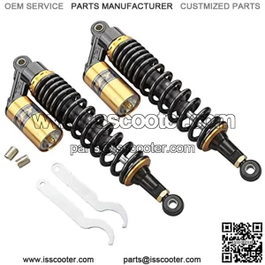 2pcs Adjustable 400mm Motorcycle Air Shock Absorbers Universal Fit for Honda Suzuki Yamaha Kawasaki ATV Go Kart Quad Dirt Sport Bikes