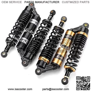 Spring Assemblies Motorcycle Shocks Pair Universal 280/320/340/360/380mm Motorcycle Air Shock Absorbers Rear Suspension for ATV Scooter Dirt Pit Street Bike (Color : 380mm Gold)
