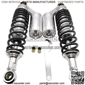 320 mm Motorcycle Air Shocks Absorber Fit for Honda Yamaha Kawasaki Suzuki ATV Go Kart Quad Dirt Sport Bikes(Black/Silvery,1 Pair)