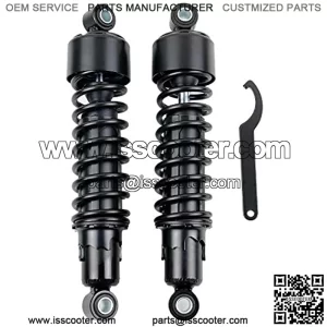 298mm 12" Motorcycle Scooter Rear Shock Absorber Damper Fits Harley Davidson, Black(A Pair)