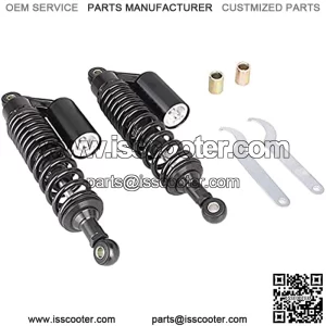 Pair 320mm Universal Motorcycle Rear Air Shock Absorbers for ATV Go Kart Quad Dirt Sport Bikes (black)