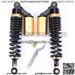 Motorcycle Air Shock Absorbers Universal Fit for Honda Suzuki Yamaha Kawasaki ATV Go Kart Quad Dirt Sport Bikes Golden (280mm)