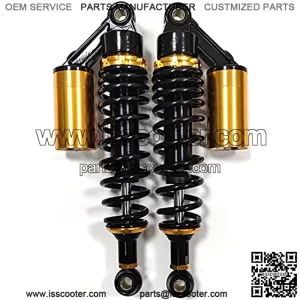 Universal One Pair 12.5 Inch 320mm Motorcycle Air Shock Absorbers (Gold&Black)