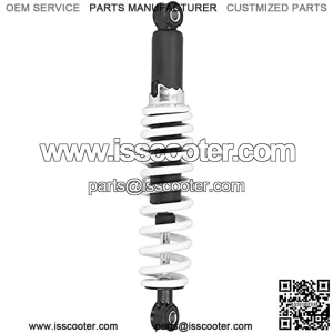Motorcycle Rear S-hock Absorbers,305mm/12in White + Black Rear Shock Damper Aluminum Alloy Spring, for Motorcycles, ATVs, Off-road Vehicles, Scooters