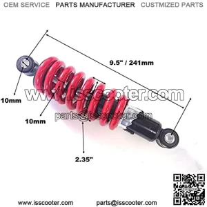Offroad Promax Industries 9.5 Inch Rear Shock 33cc-49cc 2-Stroke Dirt Bike Db49 X1 X2 Mini ATV H Sk24 1200 lbs.