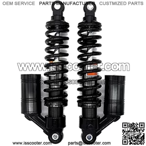 Motorcycle Rear Air Shock Absorbers 320mm 12.6Inch Pair Suspension Universal Compatible for Honda Suzuki Yamaha Kawasaki Go Kart ATV Quad Dirt Sport Bikes(Black)