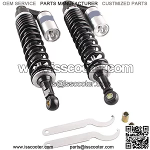 Pair Motorcycle 15 3/4 Inch 400mm Rear Air Shock Absorbers for 150cc~750cc Karting Scooter ATV Yamaha Suzuki Honda