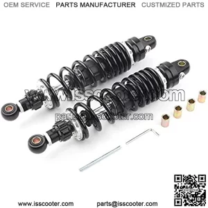 Pair 305MM Motorcycle Rear Shocks Absorbers Universal Fits for Honda Yamaha Suzuki Scooter ATV UTV Dirt Street Bike, Round End
