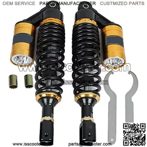 Motorcycle Shock Motorcycle Rear Shocks ATV Shocks Absorber 13.4"/340mm Rear Suspension for Honda Suzuki Yamaha ATV Go Kart Scooter Dirt Bike 125cc 110cc 2pcs (Black & Gold)