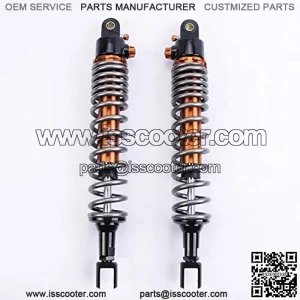 1 Pair Shock Absorbers 360mm 14.2 inches Fork Clevis Ends Motorcycle Replacement Universal for Scooter Atv Quad Dirt Sport Bike Go Kart Suzuki Yamaha Grey