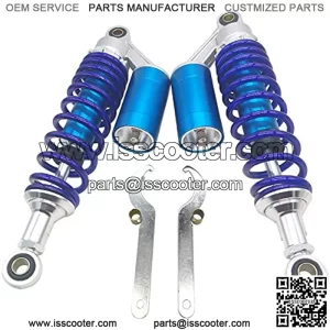 320 mm Motorcycle Air Shocks Absorber Fit for Honda Yamaha Kawasaki Suzuki ATV Go Kart Quad Dirt Sport Bikes(blue/silvery,1 Pair)