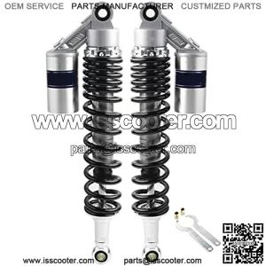 Pair 400mm Motorbike Air ATV Shock Absorbers for Honda Suzuki Yamaha Kawasaki ATV Go Kart Quad Dirt Sport Bikes