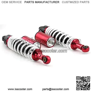 one Pair 320mm Universal Motorcycle Rear Air Shock Absorbers for most 150cc~750cc Sport bikes / ATV Go Kart Quad Dirt Sport Bikesred&white)