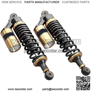 2PCS ATV Shocks 320MM Motorcycle Go Kart Shocks Universal for Honda for Suzuki for Yamaha for Kawasaki ATV Go Kart Quad Dirt Sport Bikes, Air Shock Absorbers,Black & Gold