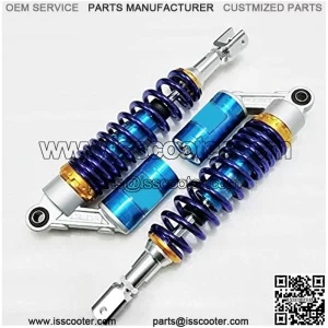 One Pair 380mm 390mm Universal Fork Motorcycle Scooter Shock Absorbers Rear Suspension Fit for Yamaha Suzuki Kawasaki Bikes Falling Protection (Color : 380mm)