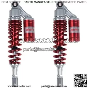 320mm 340mm Motorcycle Universal Shock Absorber Compatible With Kawasaki Compatible With Suzuki Compatible With Yamaha Moto Rear Shock Absorber Scooter Modified Parts (Color : Red silver 320mm)