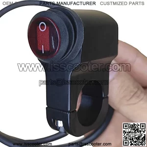 12V Waterproof 7/8 Inch Motorcycle Handlebar LED On Off Switch Motorcycle Headlight Handlebar Switch for Motorcycles Bicycle Motorbike ATVS Scooters Snowmobiles