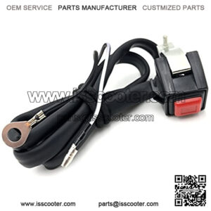 HTT Universal Red 7/8" Handlebar Starter/Kill Cut Off Stop Switch Push Button For Motorcycles ATVs Scooters Snowmobiles