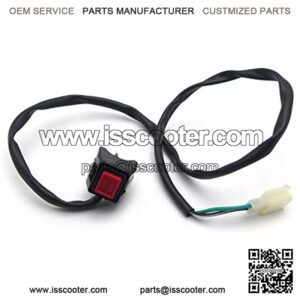 XH1700D-003 Universal Red 7/8 Inches Handlebar Engine Stop Buttom Kill Cut Off Stop Switch Push Button use on Motorcycles ATVs Scooters Snowmobiles