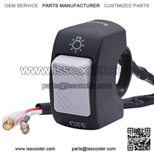 12V 7/8??(22mm) Universal Motorcycle Handlebar Switch Motorcycles Scooter Electrombile Motorbike Headlight Gray On Off Button F001-H