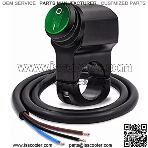 Waterproof Solid AL Alloy IP68 Toggle Switch Fits 7/8" Handlebars (Green)