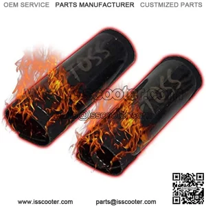 Universal Motorcycle ATV 12V Heated Grips Warmer Pad Kits with Wires and Switch for Handlebar 7/8 inches