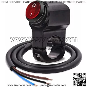 Waterproof Solid AL Alloy IP68 Toggle Switch for Motorcycle Handlebar, Ourbest 12V Dirt Bike Light Switch - Fits 7/8" Handlebars Red