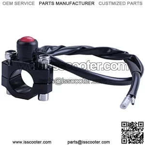 Motorcycle Engine Stop Start Kill Switch Button with Mounting Backplate for ATV,Dirt Pit Bike,Scooter,Quad - Black