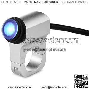 Motorcycle Handlebar Switch, Sunsbell 12V Aluminium Alloy Rocker Switches 25mm/9.8Handlebar Headlight Switch with Indicator Light