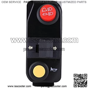 Motorcycle Handlebar Control Switch, 7/8" Waterproof Handlebar Mount Switches with Horn Turn Signal High Low Beam Control(black)