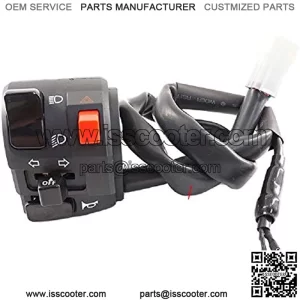 7/8" 22mm Motorcycle Switches Motorbike Horn Button Turn Signal Electric Fog Lamp Light Start Handlebar Controller Switch (Left)